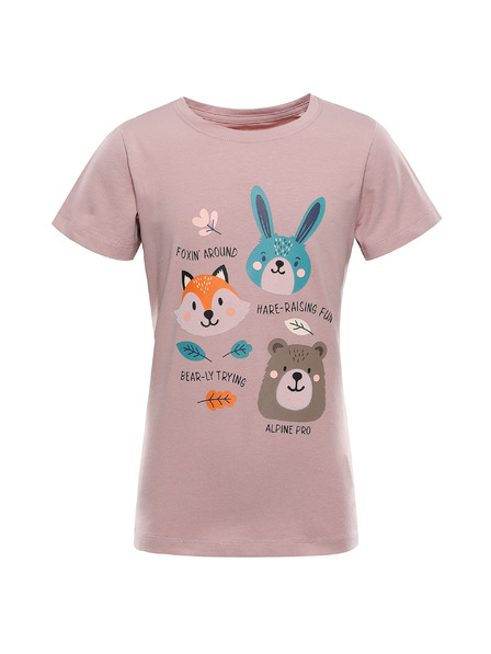 ALPINE PRO Tricou copii din bumbac ALPINE PRO DORGO pale mauve varianta pe
