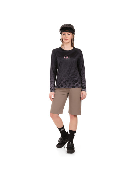 Horsefeathers Tricou Bike Deco LS - black/cheetah