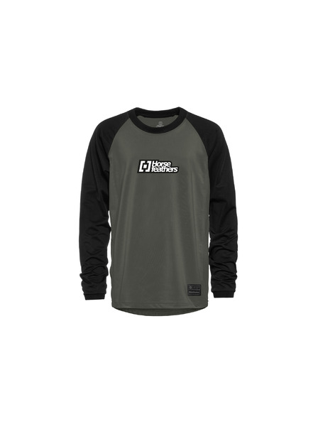 Horsefeathers Tricou bicicletă manecă lungă copii Spike LS - chimera/black