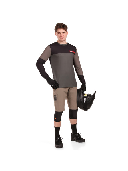 Horsefeathers Tricou Bike Quantum LS - chimera/walnut