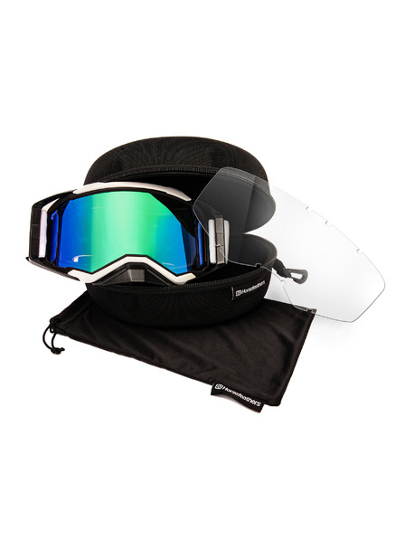 Horsefeathers Ochelari bicicletă Garett - black/white