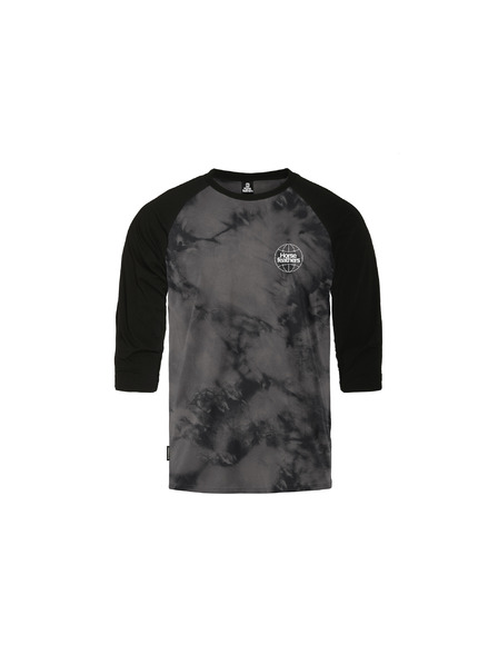 Horsefeathers Tricou Global Raglan - negru/tie dye