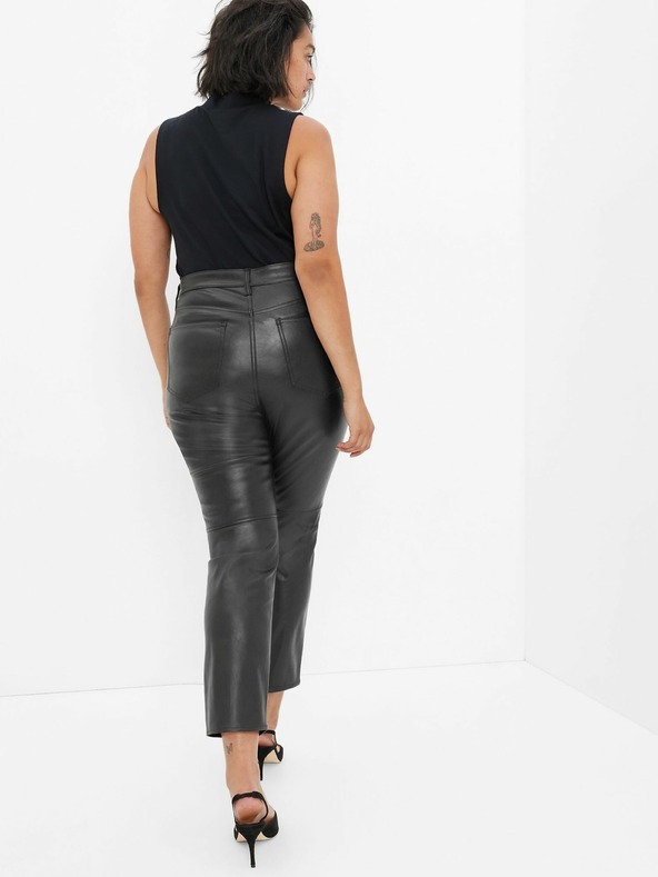 GAP Pantaloni High Rise din piele ecologică GAP