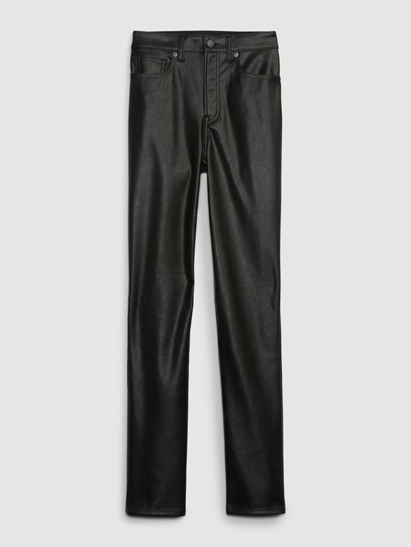 GAP Pantaloni High Rise din piele ecologică GAP