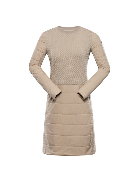 ALPINE PRO Rochie pentru femei cu umplutură termoizolantă hi-therm ALPINE PRO OLWA alb-piper