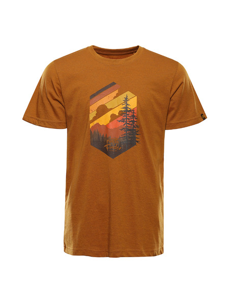 ALPINE PRO Tricou pentru bărbați din material neșifonabil ALPINE PRO NOGER golden oak varianta pa