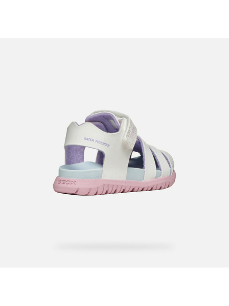 Geox Sandale albe pentru fete Geox Sandal Fusbetto