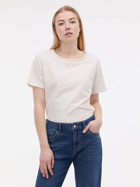 Orsay Tricou crem de damă cu aplicație ORSAY