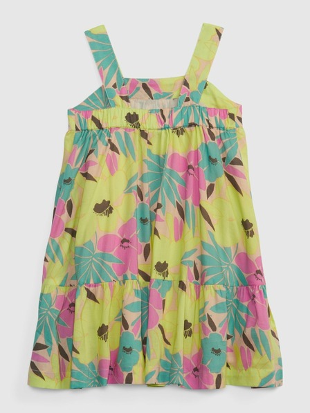 GAP Baby rochie cu imprimeu floral și bretele GAP