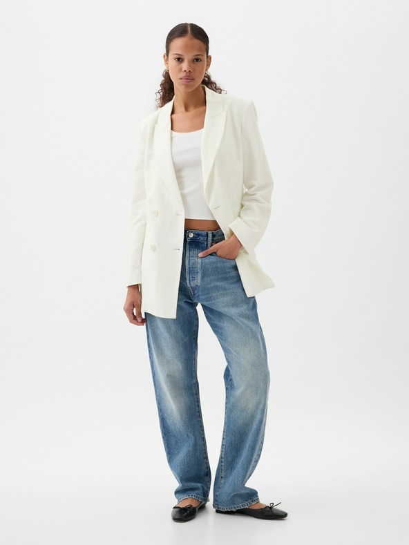 GAP Blazer din in cu curea GAP