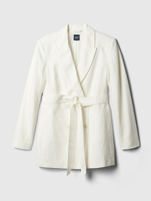 GAP Blazer din in cu curea GAP