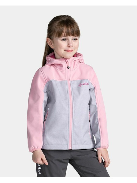 Kilpi Jachetă softshell gri și roz pentru fete Kilpi RAVIA-J