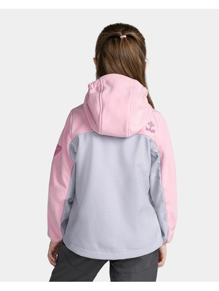 Kilpi Jachetă softshell gri și roz pentru fete Kilpi RAVIA-J