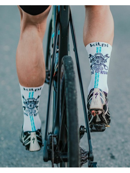 Kilpi Șosete sport unisex albe și negre Kilpi Spurt