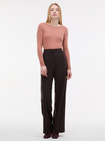 Orsay Tricou de damă maro deschis cu mâneci lungi ORSAY