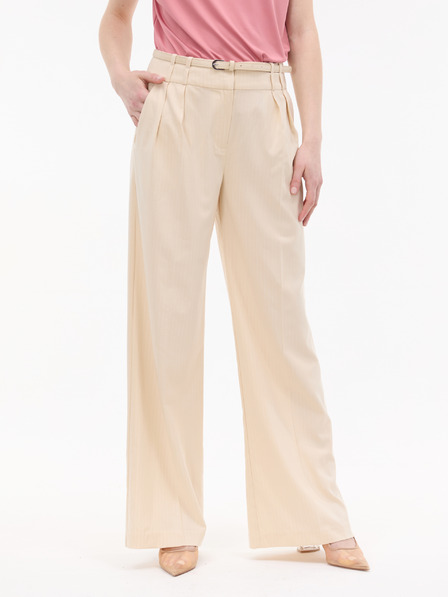 Orsay Pantaloni largi crem pentru femei cu dungi ORSAY