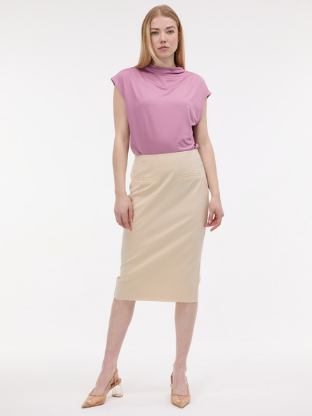 Orsay Fustă creion crem pentru femei cu dungi ORSAY