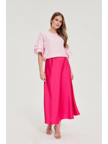 Moodo Fustă netedă fucsia Moodo