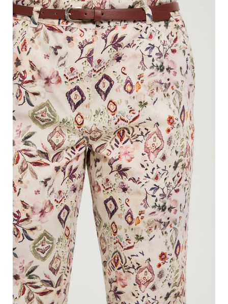 Moodo Pantaloni cu model bej Moodo