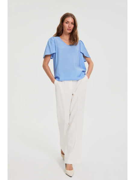 Moodo Cămașă vâscoasă albastră Moodo