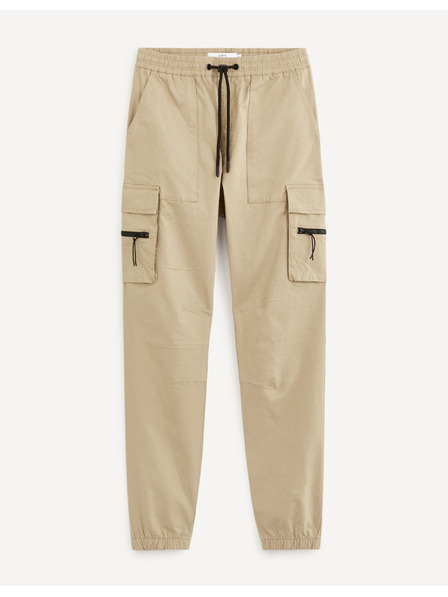 Celio Pantaloni cargo bej pentru bărbați Celio Dozip