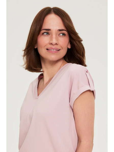 Moodo Tricou din bumbac roz Moodo