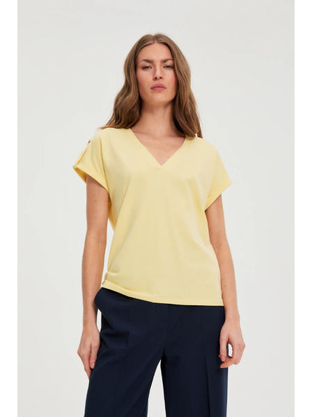 Moodo Tricou din bumbac galben Moodo