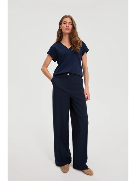 Moodo Tricou din bumbac albastru închis Moodo