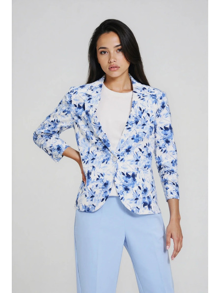 Moodo Sacou cu flori albastru Moodo