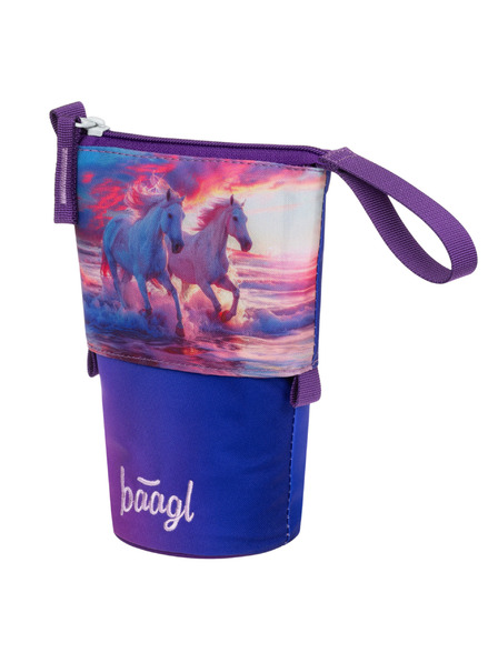 BAAGL  BAAGL Penar școlar Suport creioane Cai Inima GRS