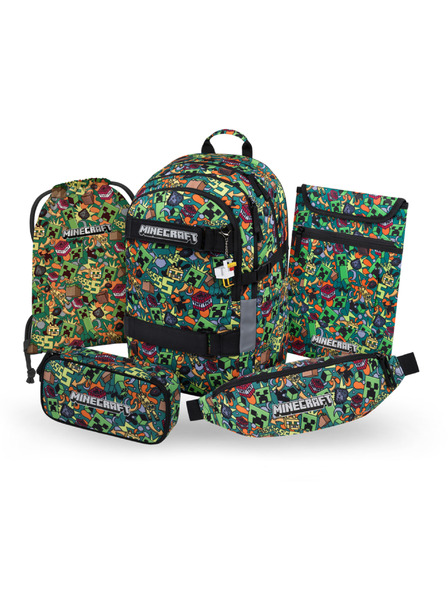BAAGL  BAAGL SET 5 Skate Minecraft Chaos: rucsac, penar, sac, borseta, husa laptop