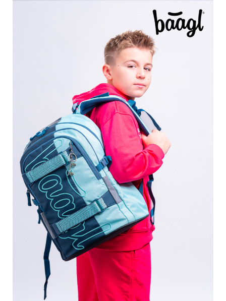 BAAGL  BAAGL SET 3 Skate Petrol: rucsac, penar, geanta de sport GRS