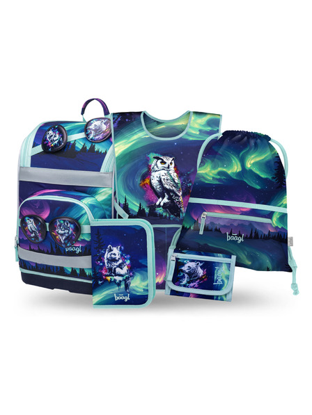 BAAGL  BAAGL SET 5 Zippy Plus Aurora: geanta, penar, sac, sorts, portofel GRS