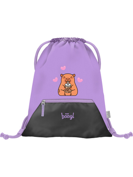 BAAGL  BAAGL SET 5 Zippy Capybara: geantă școlară, penar, sac, șorț, portofel
