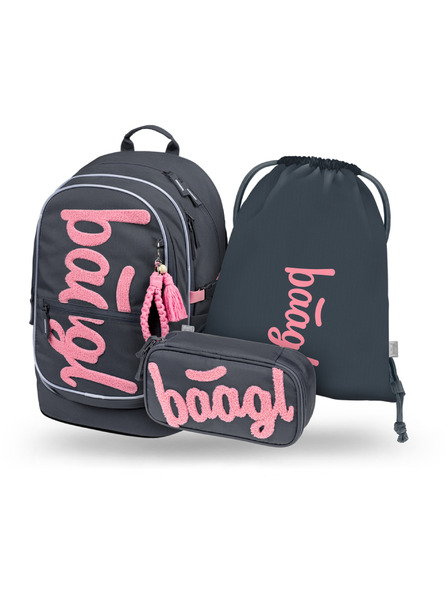 BAAGL  BAAGL SET 3 Core Logo roz: rucsac, penar, sac GRS