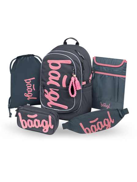 BAAGL  BAAGL SET 5 Core Logo roz: rucsac, penar, sac, borseta, husa laptop GRS