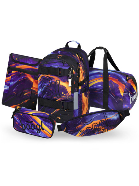 BAAGL  BAAGL SET 5 Skate Vibe: rucsac, penar, geantă de sport, burtieră, husă pentru laptop GRS