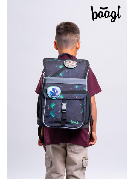 BAAGL  BAAGL SET 3 Zippy Dragoni: geanta scolara, penar, sac