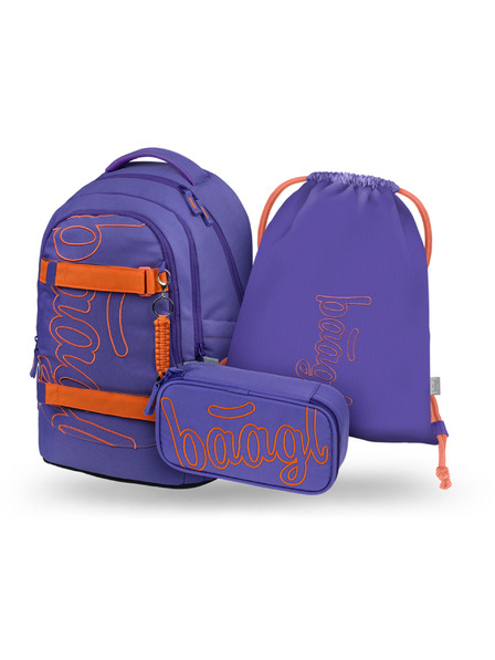 BAAGL  BAAGL SET 3 Skate Max Orange: rucsac, penar, sac GRS