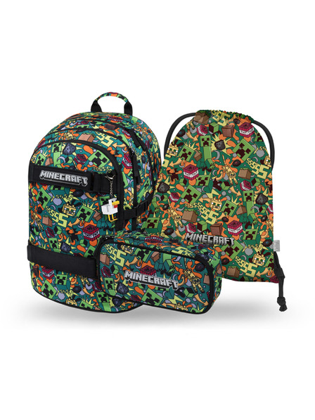 BAAGL  BAAGL SET 3 Skate Minecraft Chaos: rucsac, penar, sac