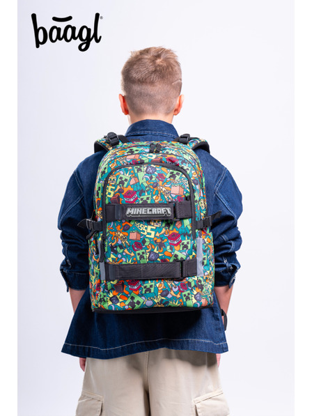 BAAGL  BAAGL SET 3 Skate Minecraft Chaos: rucsac, penar, sac