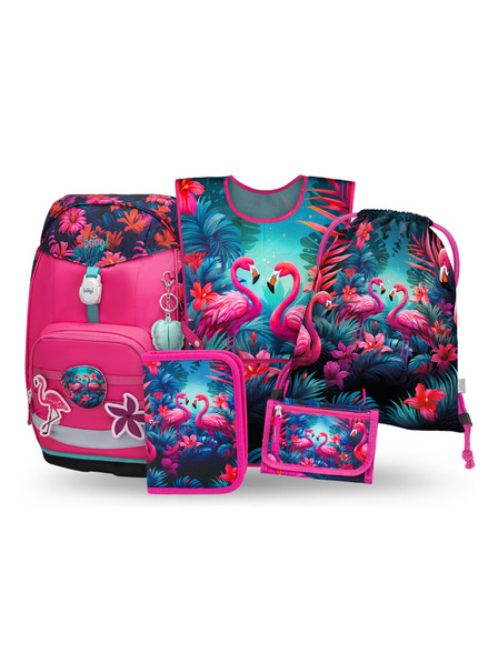BAAGL  BAAGL SET 5 Airy Plus Flamingo: rucsac, penar, sac, sort, portofel