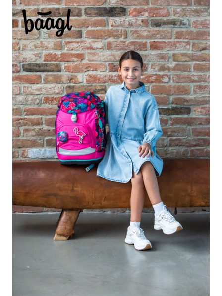 BAAGL  BAAGL SET 3 Airy Plus Flamingo: rucsac, penar, sac