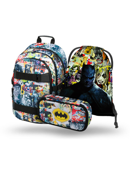 BAAGL  BAAGL 3 SET Skate Batman Comics: rucsac, toc, sac