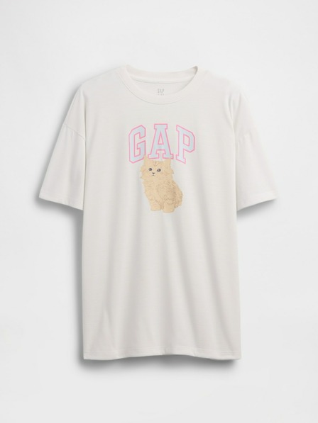 GAP Tricou de pijama oversize pentru copii cu logo GAP