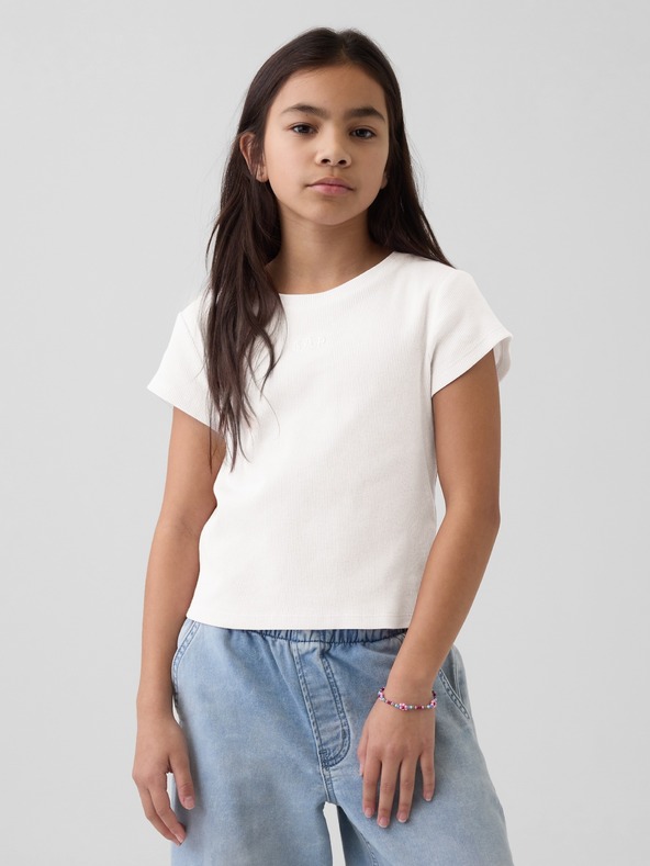 GAP Copii tricou Rib Logo GAP