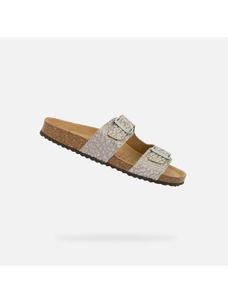 Geox Papuci dama argintii Geox Brionia