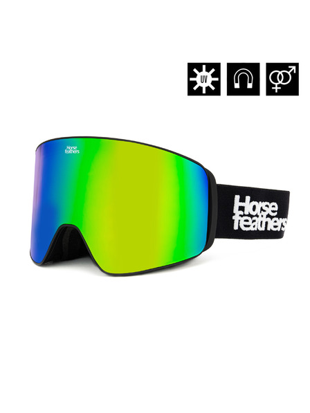 Horsefeathers Ochelari snowboard Lynx - black/mirror green