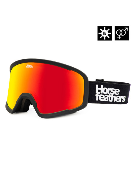 Horsefeathers Ochelari snowboard Huck - black/mirror red