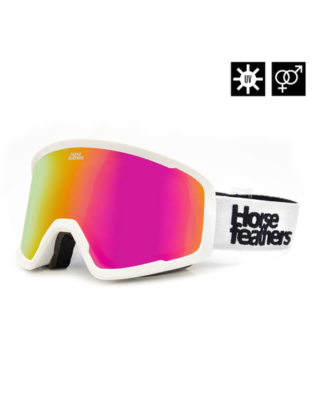 Horsefeathers Ochelari snowboard Huck - white/mirror pink
